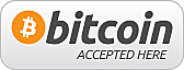 "Bitcoins accepted here" Logo